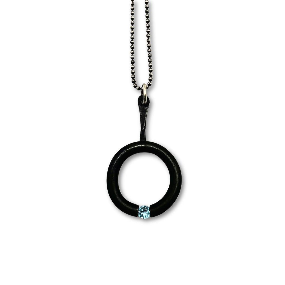 Athena Pendant- Blue Topaz