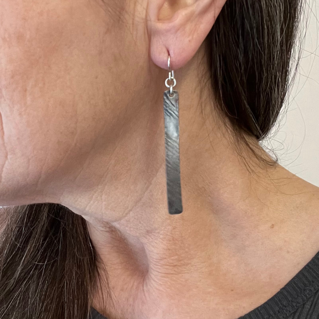 Brushed Industrial Earrings