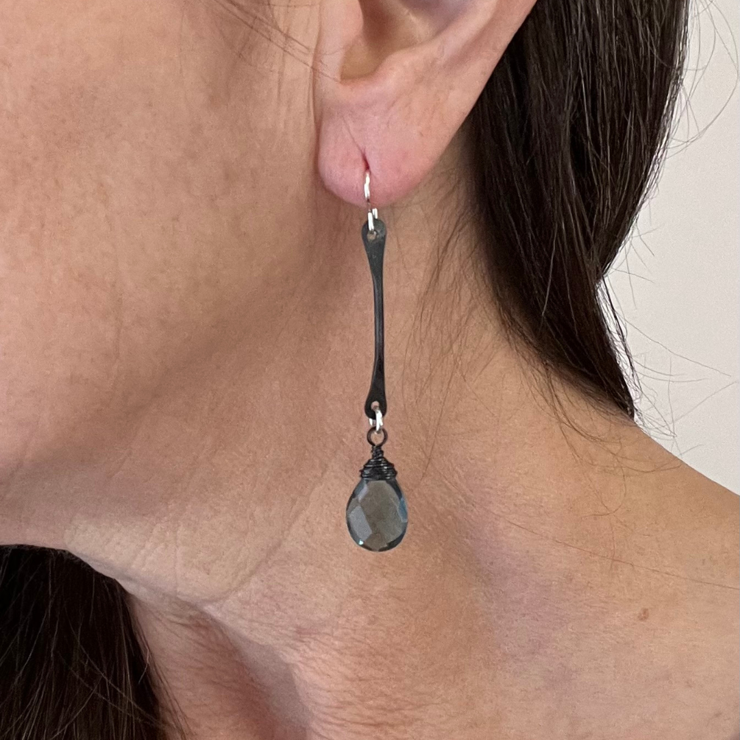 Moss Kyanite Earrings