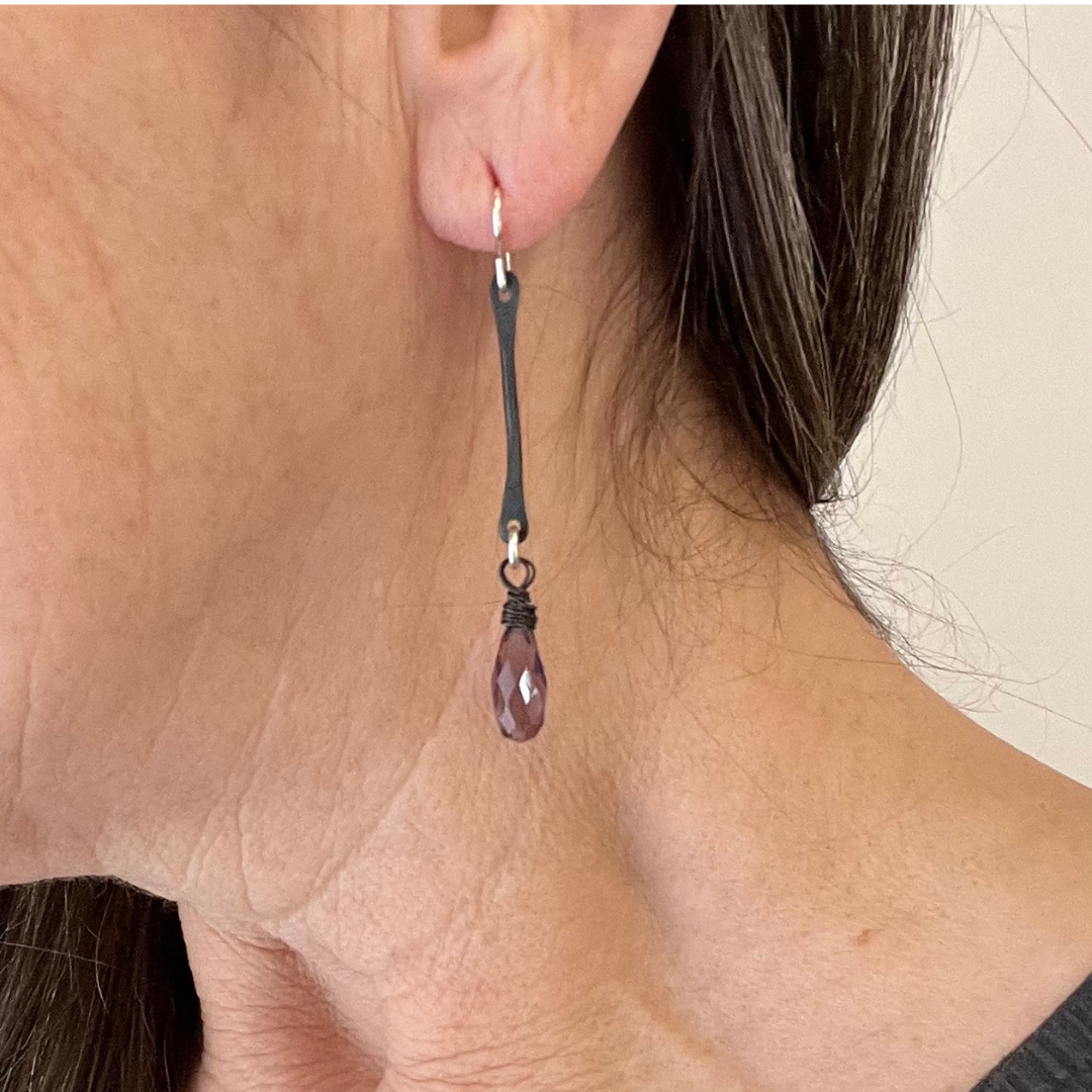 Purple Amethyst Earrings
