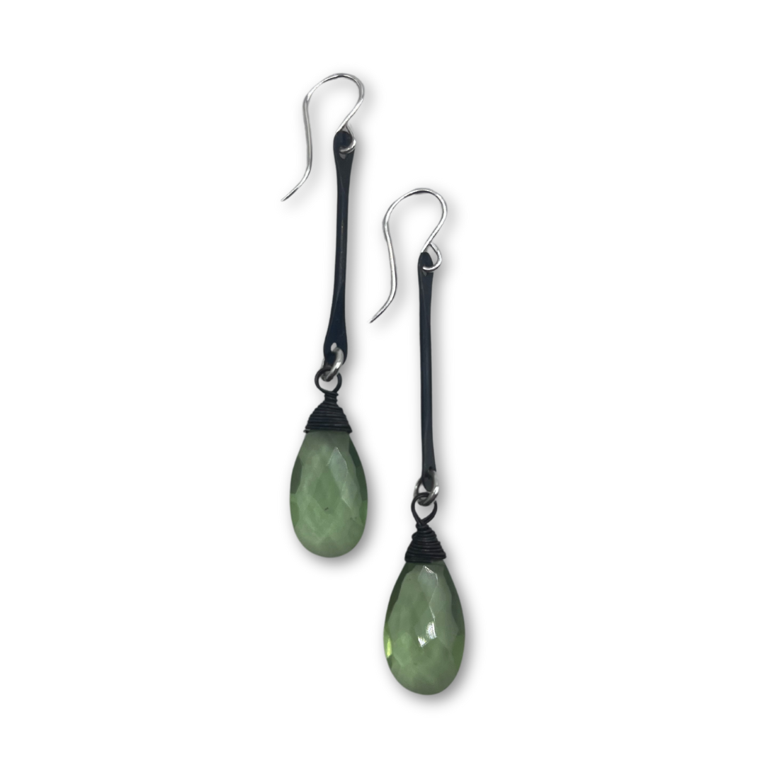 Green Amethyst Earrings