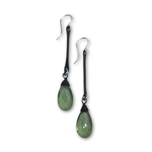 Green Amethyst Earrings