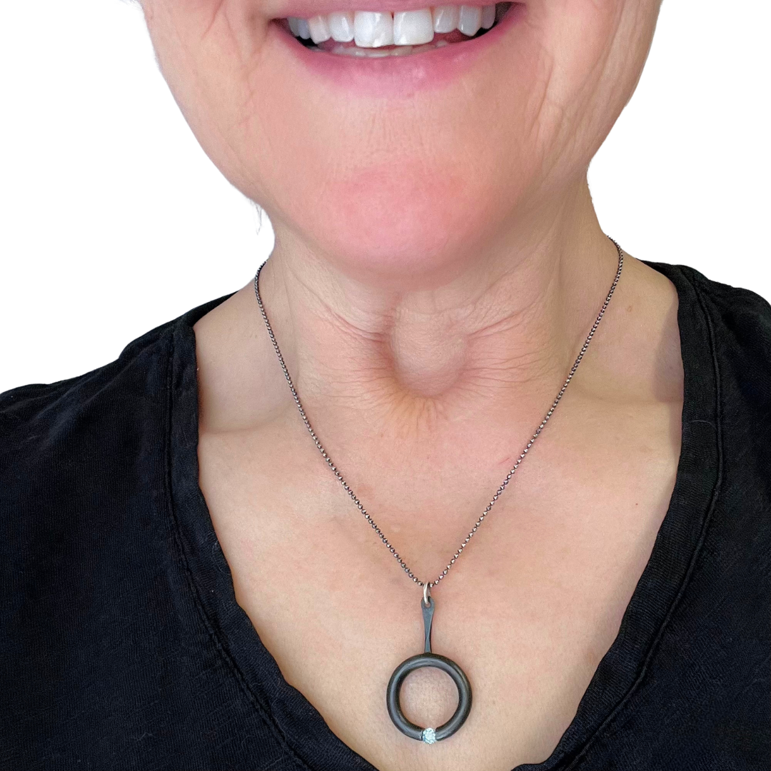 Athena Pendant- Blue Topaz