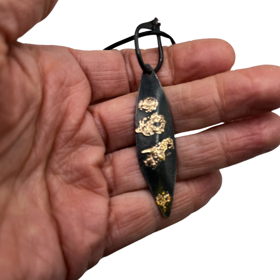 Black Pendant with Gold Accent