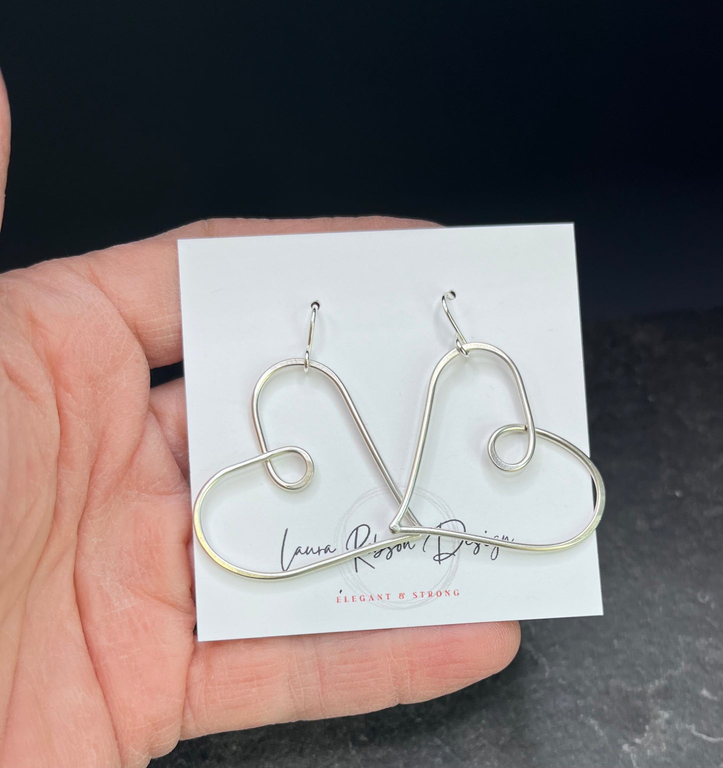 Silver Heart Earrings