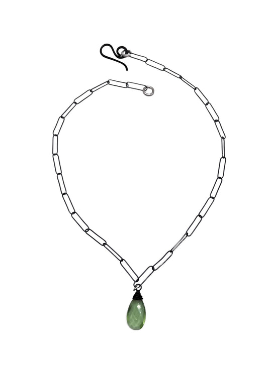 Green Amethyst Briolette Pendant