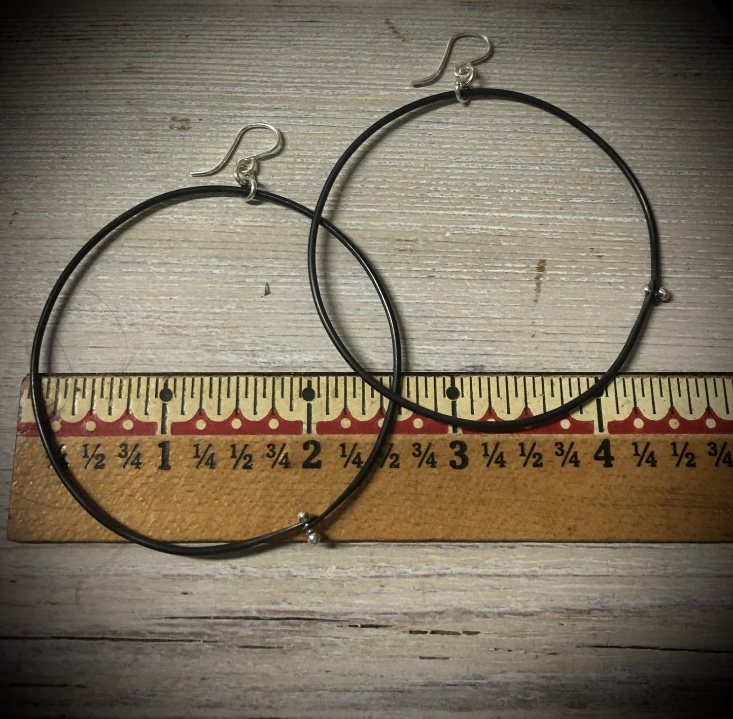 X-Large Black Hoop Earrings